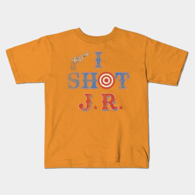 I Shot JR, distressed and faded Kids T-Shirt by MonkeyKing